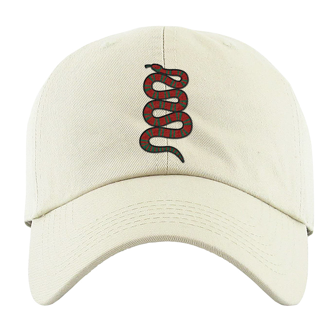 Plaid High Dunks Dad Hat | Coiled Snake, White