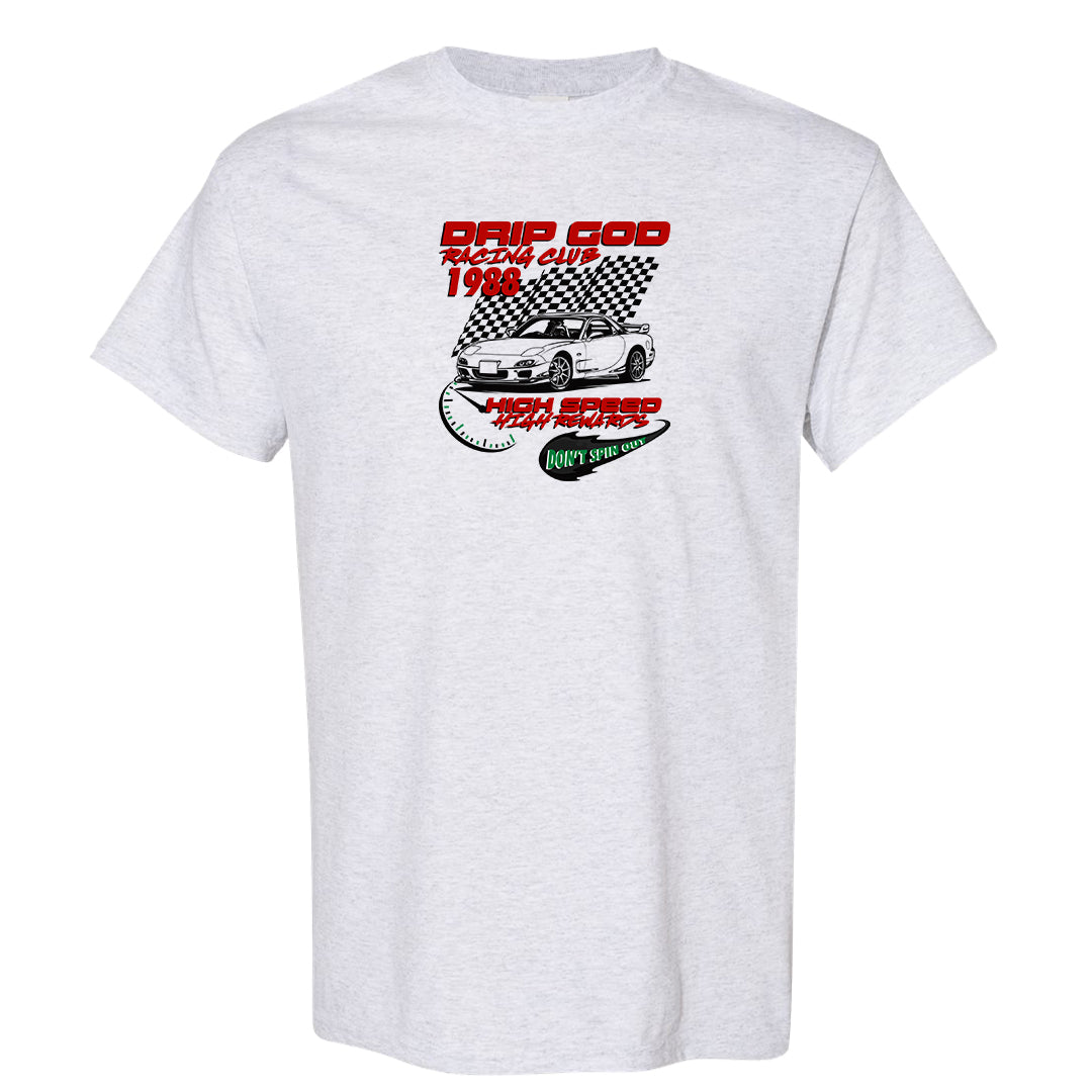 Plaid High Dunks T Shirt | Drip God Racing Club, Ash