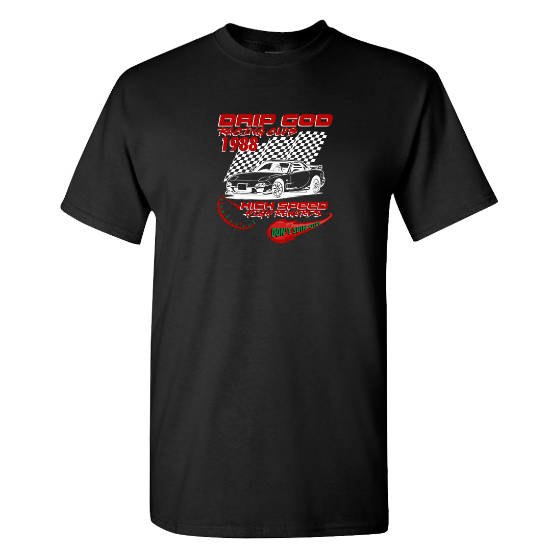 Plaid High Dunks T Shirt | Drip God Racing Club, Black