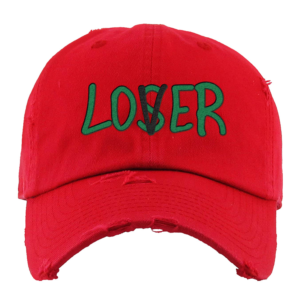 Plaid High Dunks Distressed Dad Hat | Lover, Red