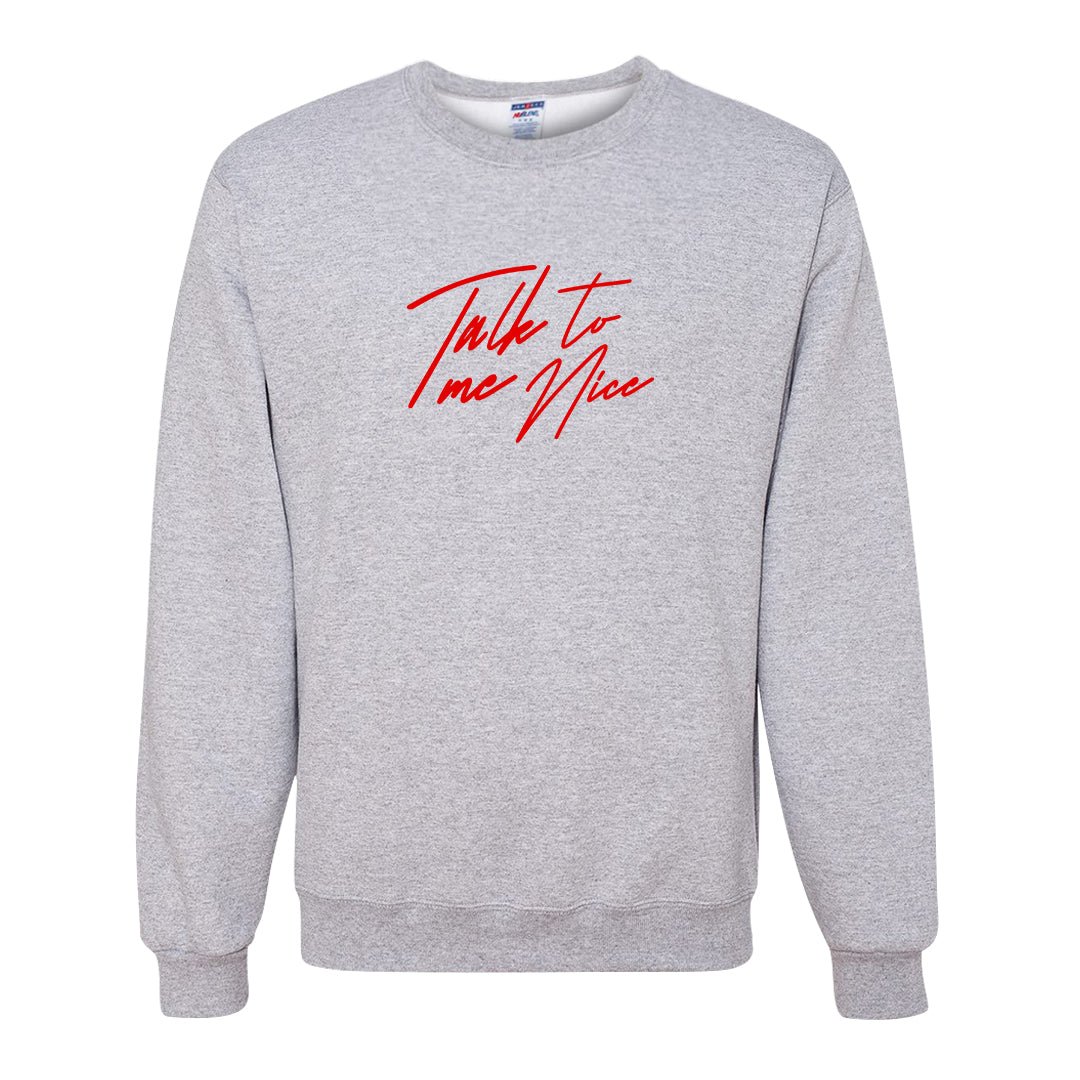 Plaid High Dunks Crewneck Sweatshirt | Talk To Me Nice, Ash