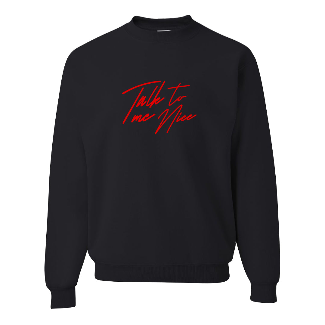 Plaid High Dunks Crewneck Sweatshirt | Talk To Me Nice, Black