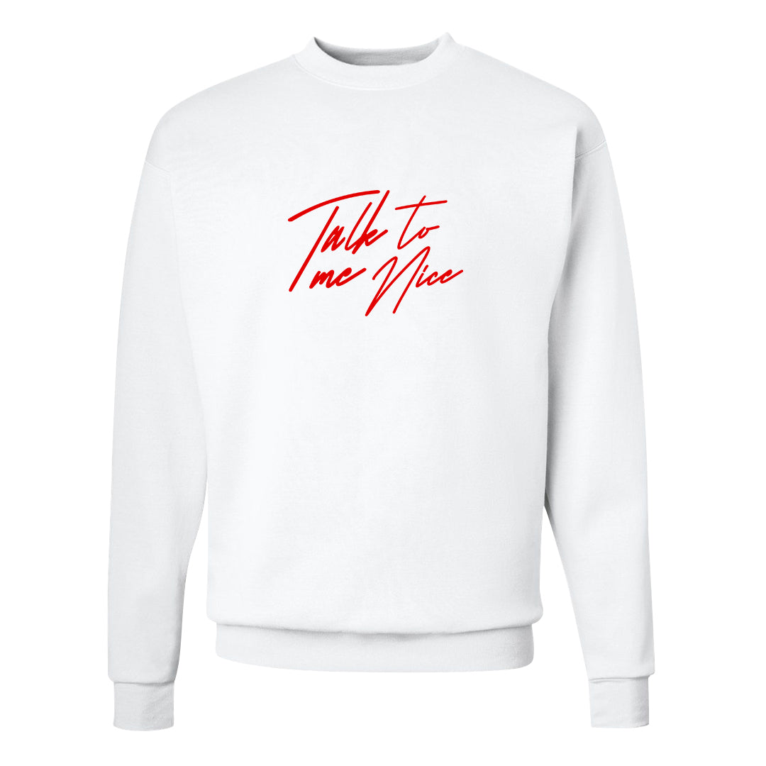 Plaid High Dunks Crewneck Sweatshirt | Talk To Me Nice, White