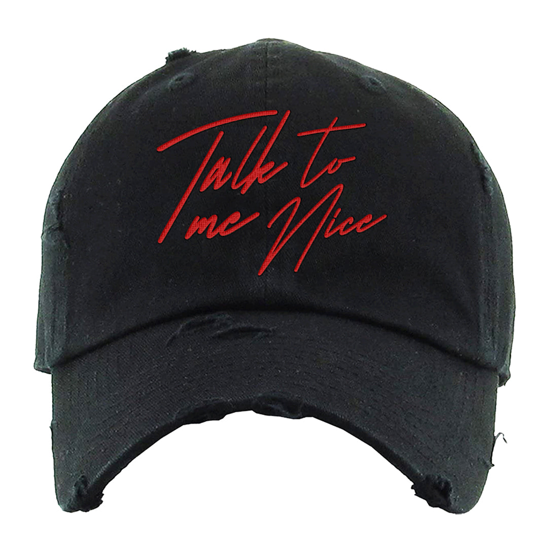 Plaid High Dunks Distressed Dad Hat | Talk To Me Nice, Black