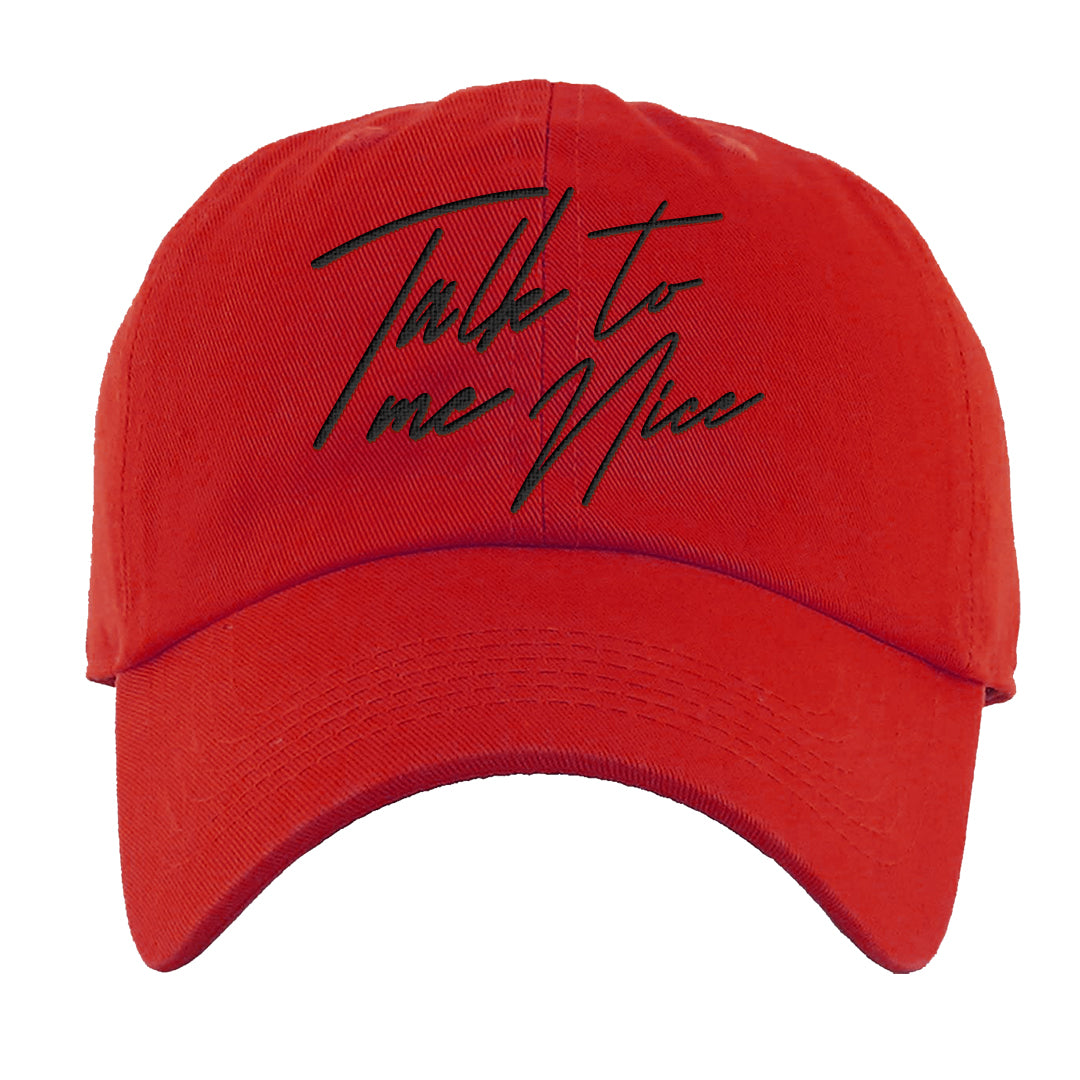 Plaid High Dunks Dad Hat | Talk To Me Nice, Red