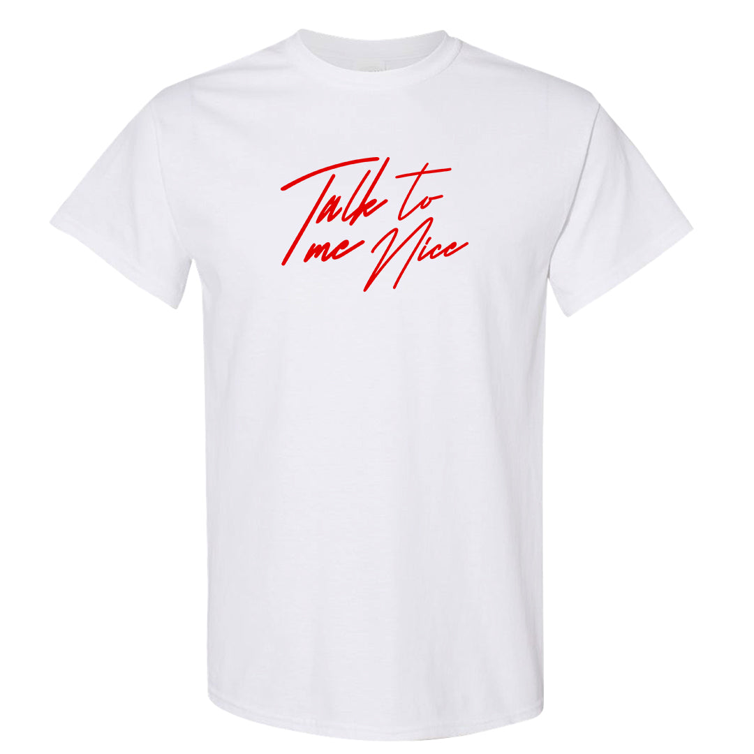 Plaid High Dunks T Shirt | Talk To Me Nice, White