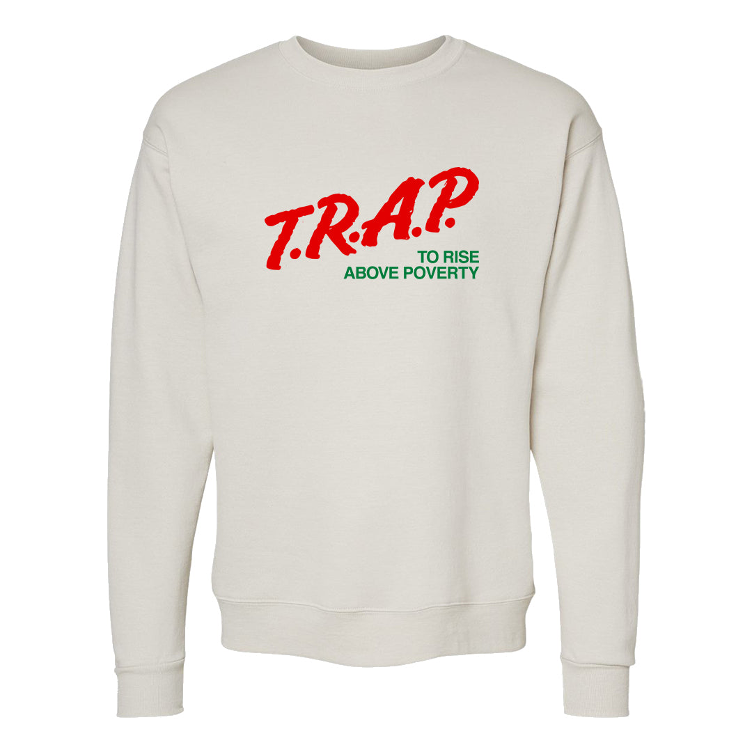 Plaid High Dunks Crewneck Sweatshirt | Trap To Rise Above Poverty, Sand