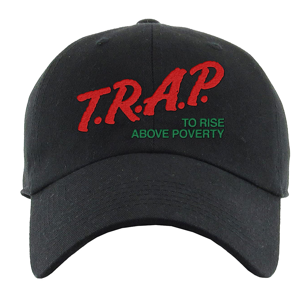 Plaid High Dunks Dad Hat | Trap To Rise Above Poverty, Black