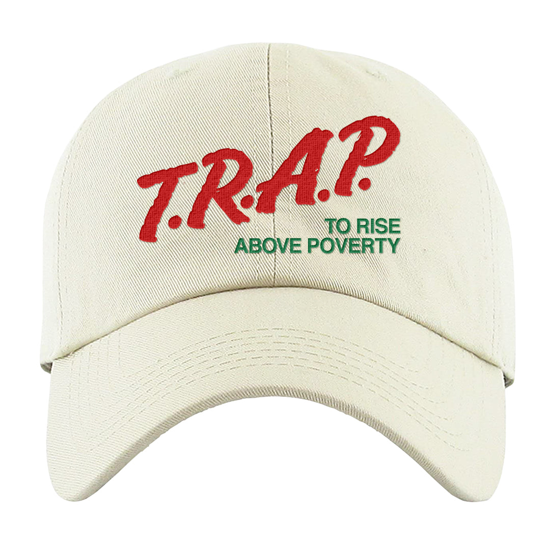 Plaid High Dunks Dad Hat | Trap To Rise Above Poverty, White