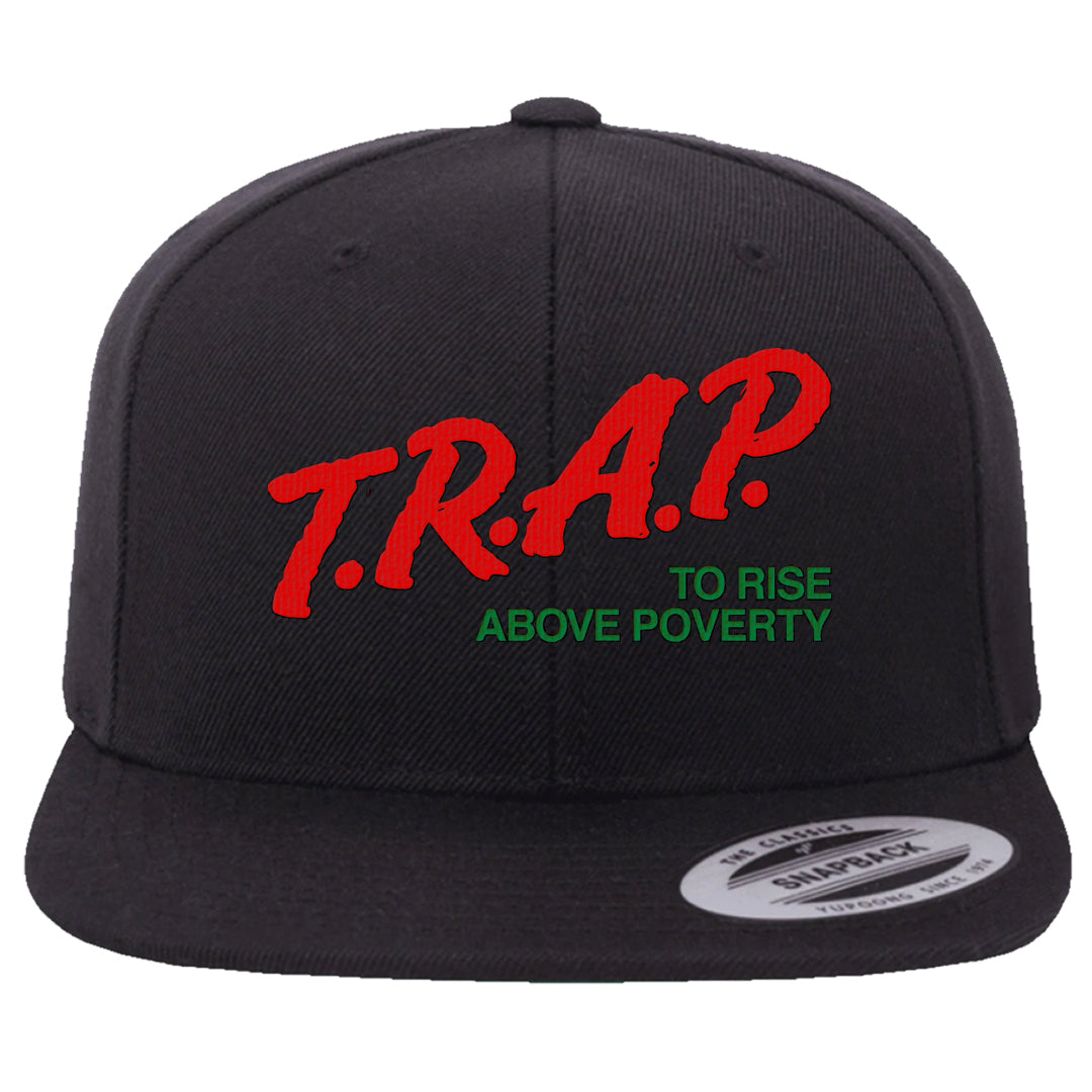 Plaid High Dunks Snapback Hat | Trap To Rise Above Poverty, Black