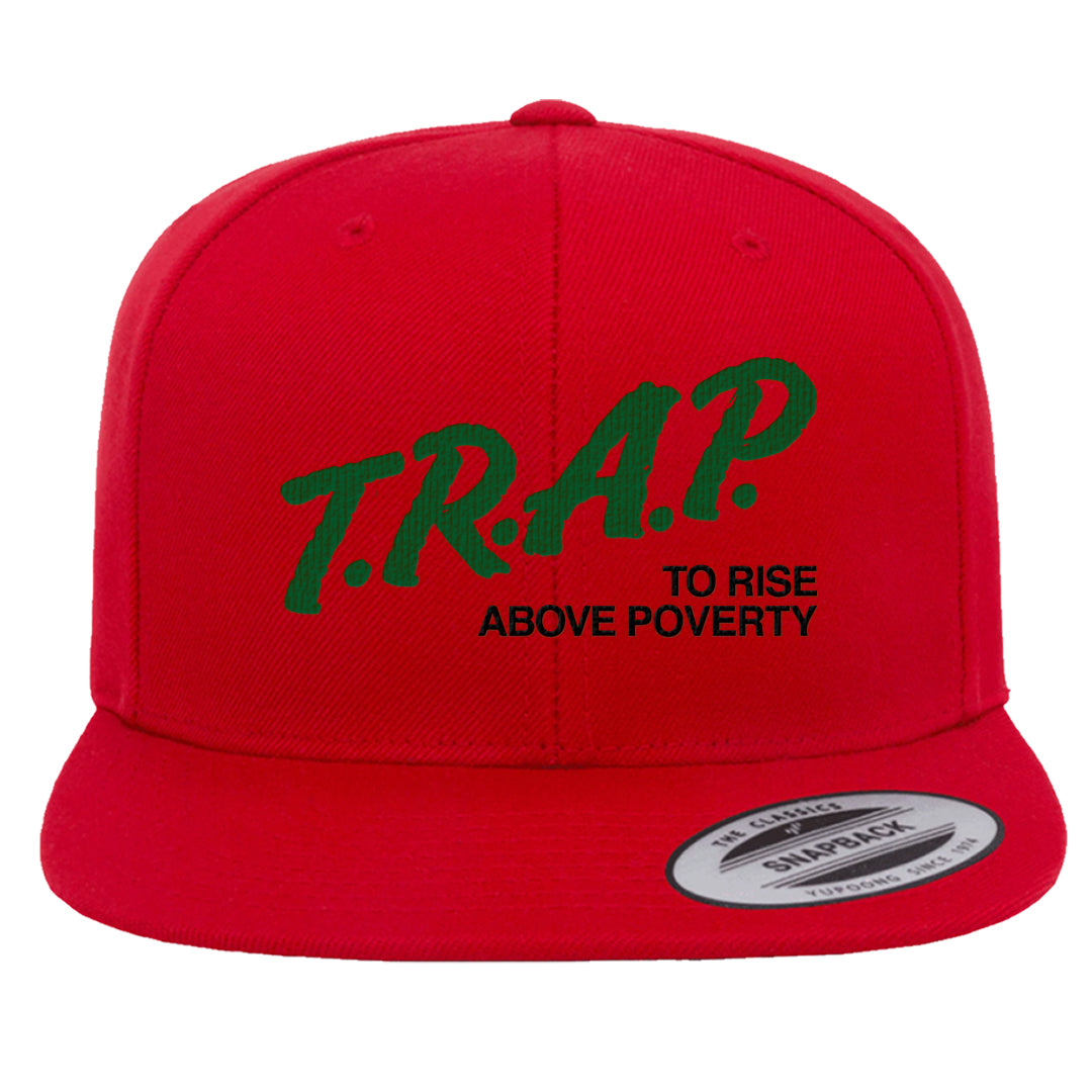 Plaid High Dunks Snapback Hat | Trap To Rise Above Poverty, Red