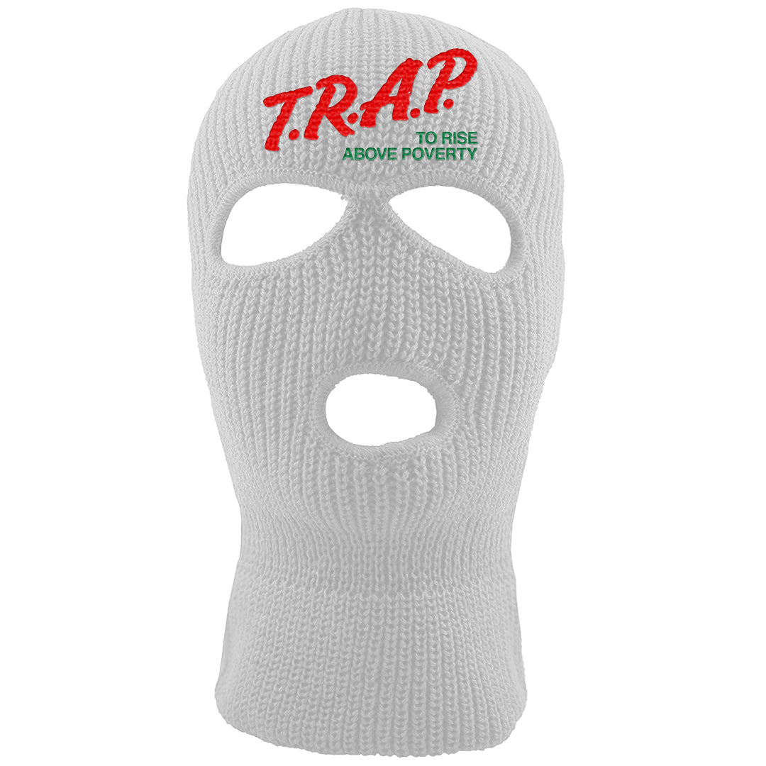 Plaid High Dunks Ski Mask | Trap To Rise Above Poverty, White