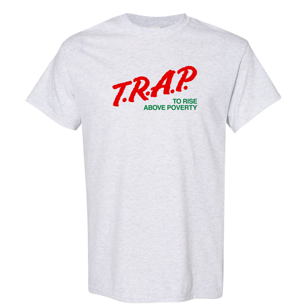 Plaid High Dunks T Shirt | Trap To Rise Above Poverty, Ash