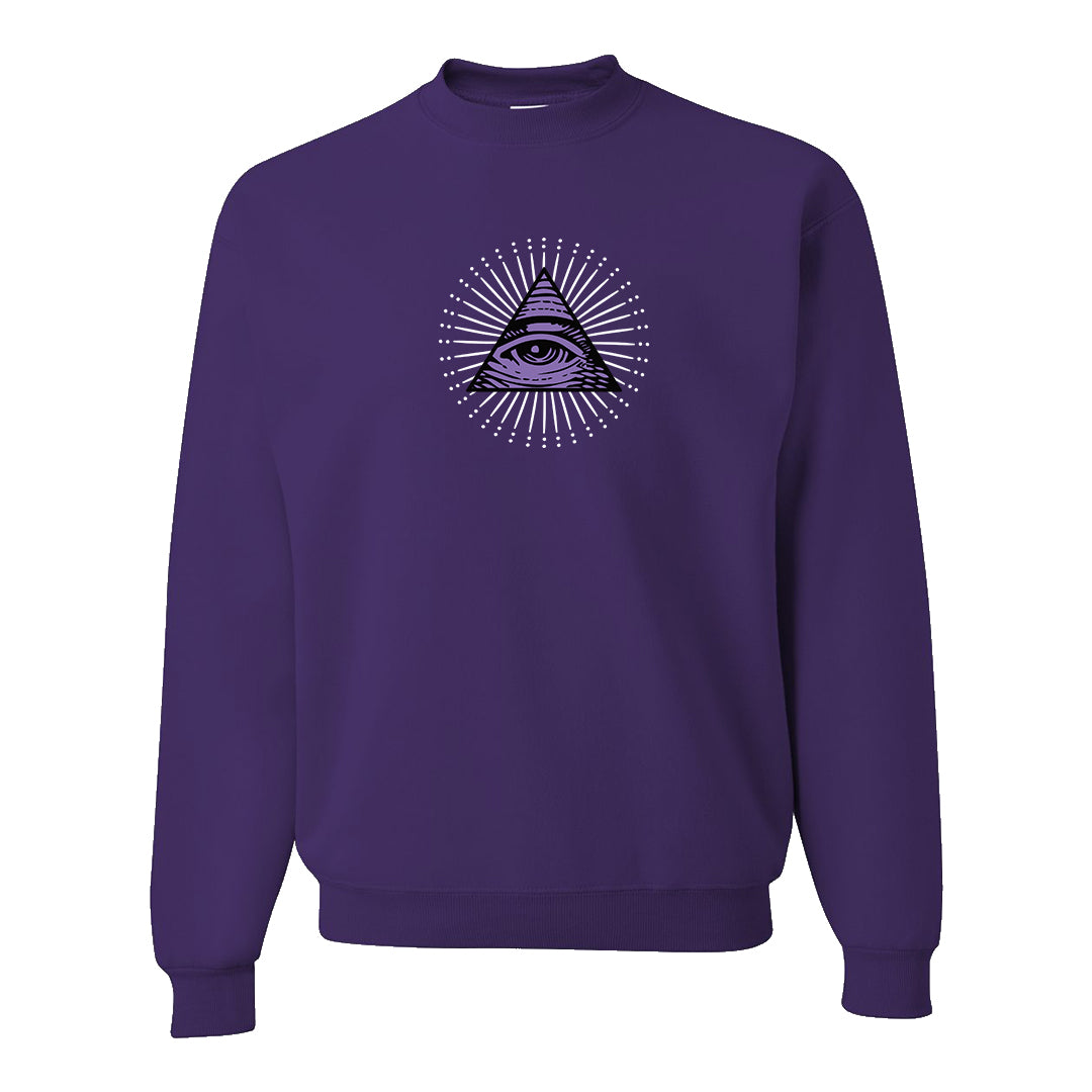 Psychic Purple High Dunks Crewneck Sweatshirt | All Seeing Eye, Deep Purple