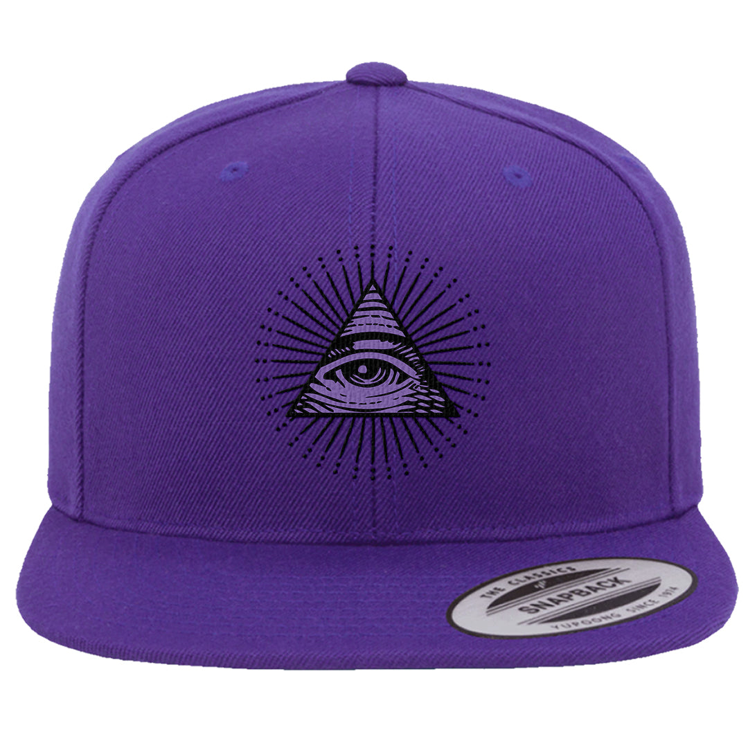Psychic Purple High Dunks Snapback Hat | All Seeing Eye, Purple