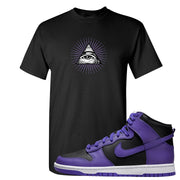 Psychic Purple High Dunks T Shirt | All Seeing Eye, Black