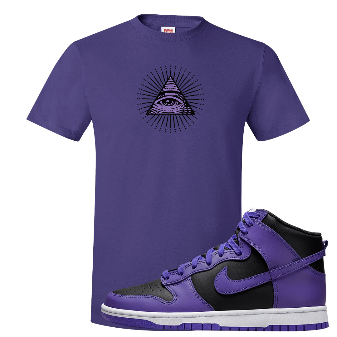 Psychic Purple High Dunks T Shirt | All Seeing Eye, Purple