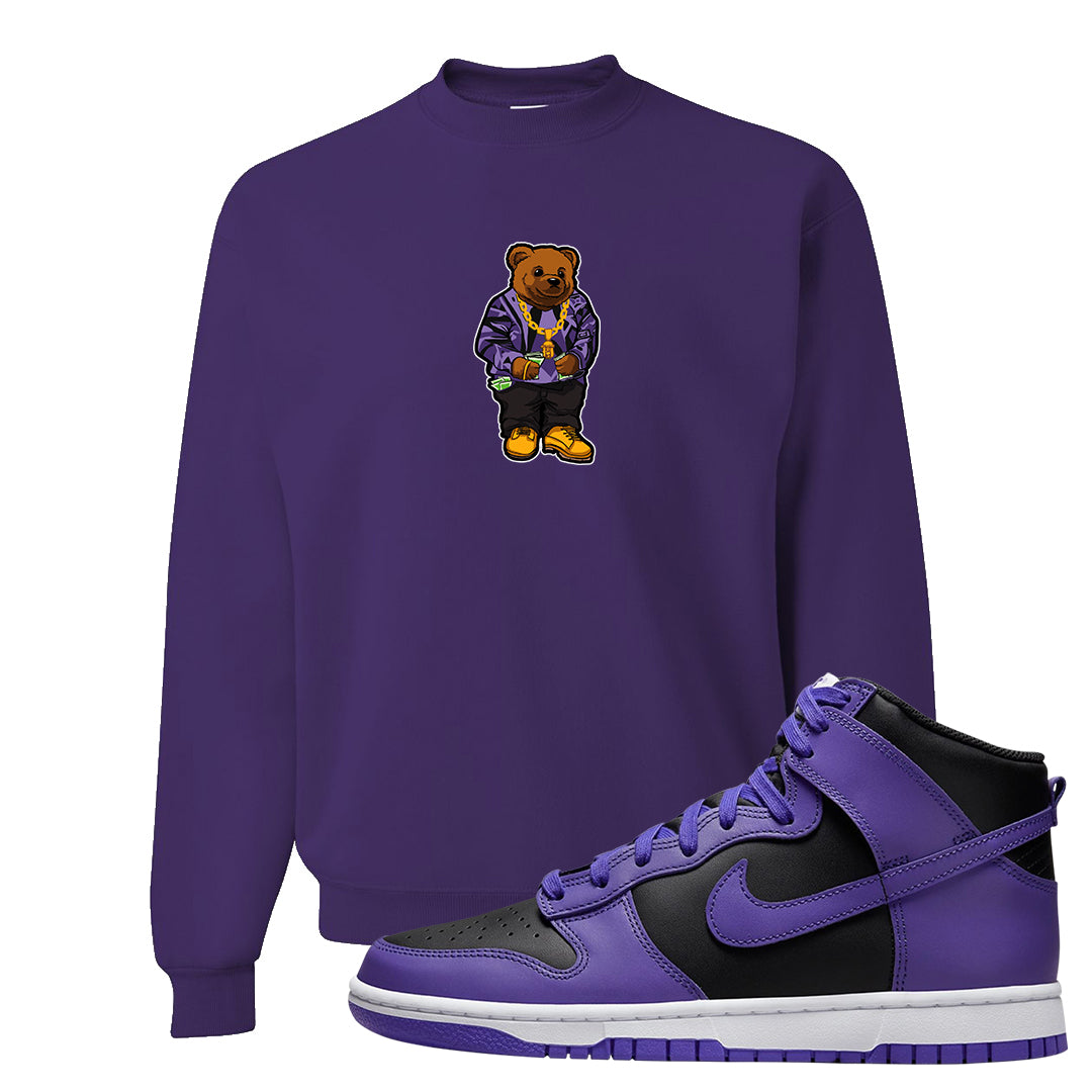 Psychic Purple High Dunks Crewneck Sweatshirt | Sweater Bear, Deep Purple