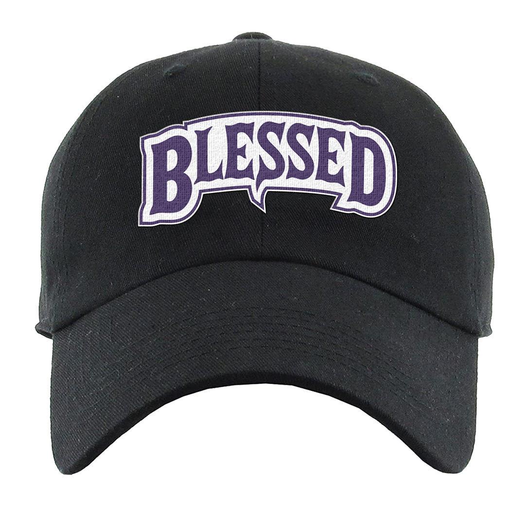 Psychic Purple High Dunks Dad Hat | Blessed Arch, Black