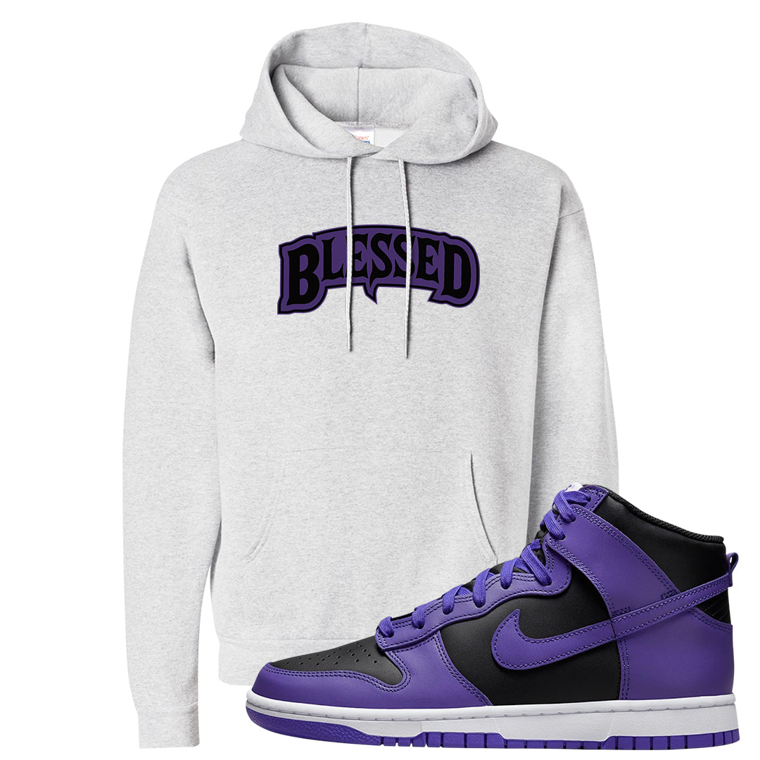 Psychic Purple High Dunks Hoodie | Blessed Arch, Ash