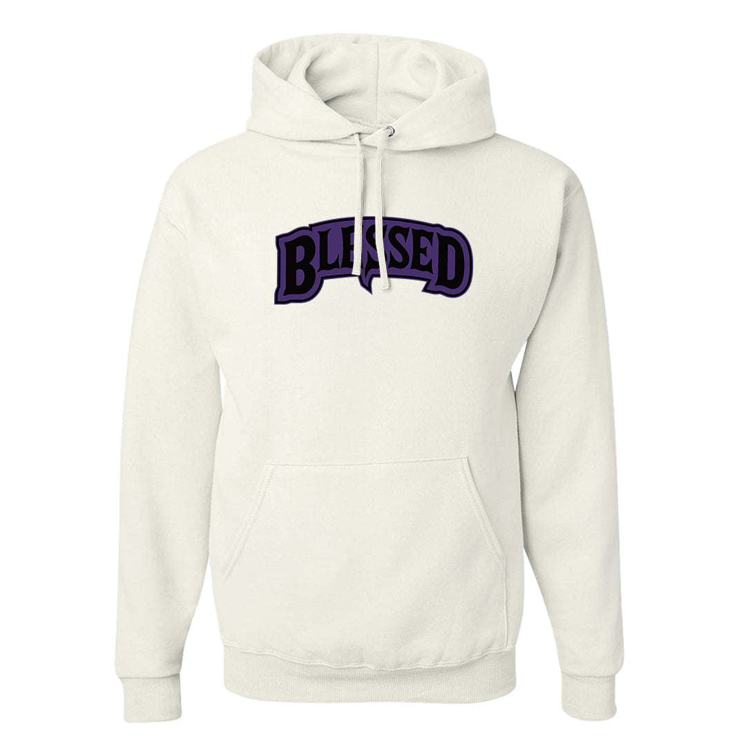 Psychic Purple High Dunks Hoodie | Blessed Arch, White