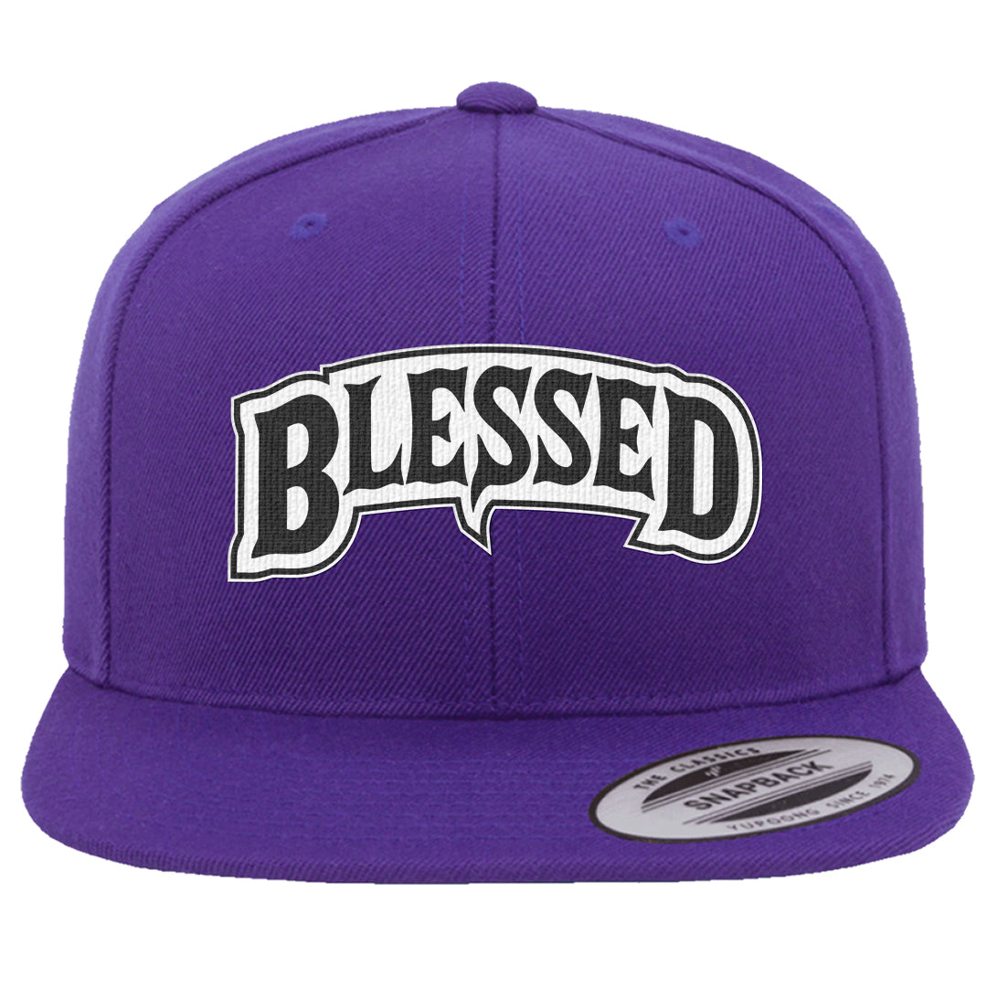 Psychic Purple High Dunks Snapback Hat | Blessed Arch, Purple