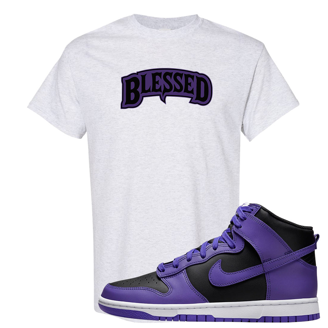 Psychic Purple High Dunks T Shirt | Blessed Arch, Ash