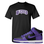 Psychic Purple High Dunks T Shirt | Blessed Arch, Black
