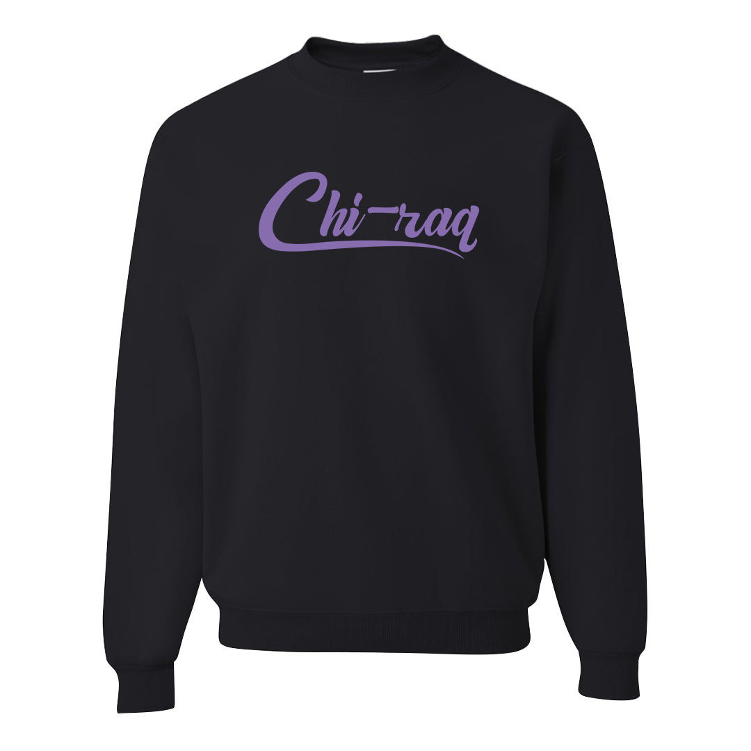 Psychic Purple High Dunks Crewneck Sweatshirt | Chiraq, Black