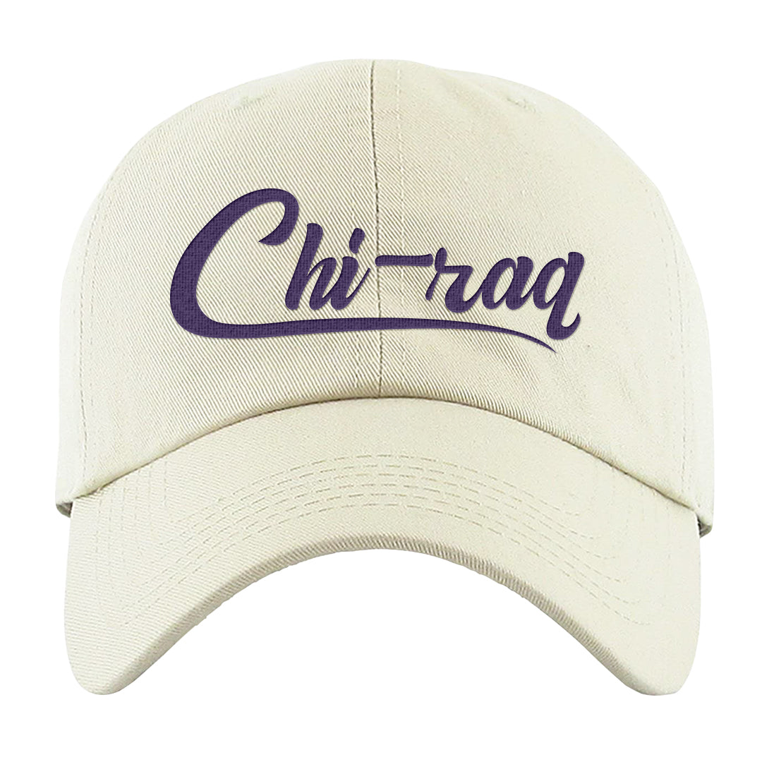 Psychic Purple High Dunks Dad Hat | Chiraq, White