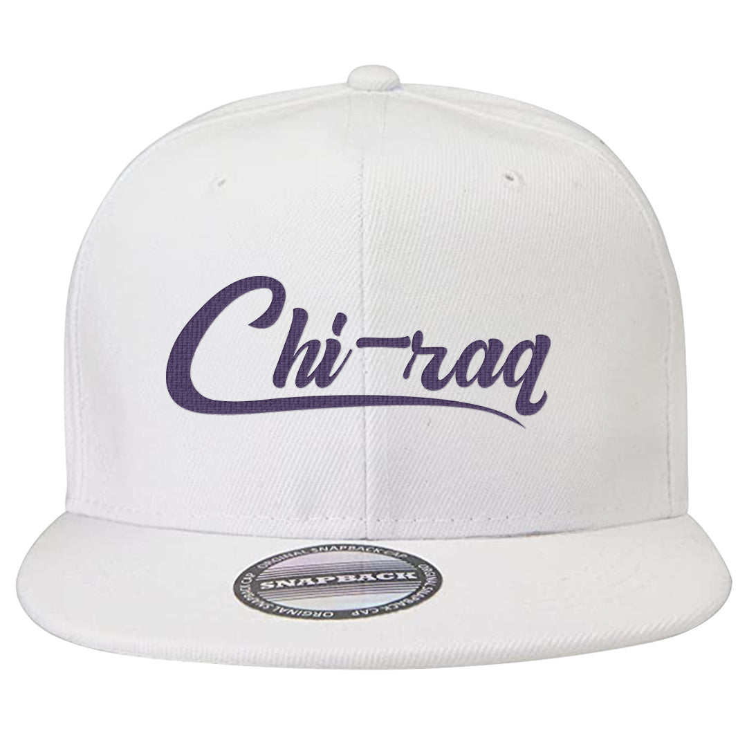 Psychic Purple High Dunks Snapback Hat | Chiraq, White