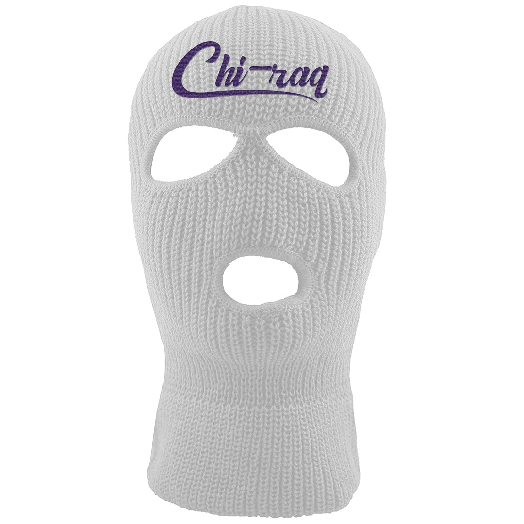 Psychic Purple High Dunks Ski Mask | Chiraq, White