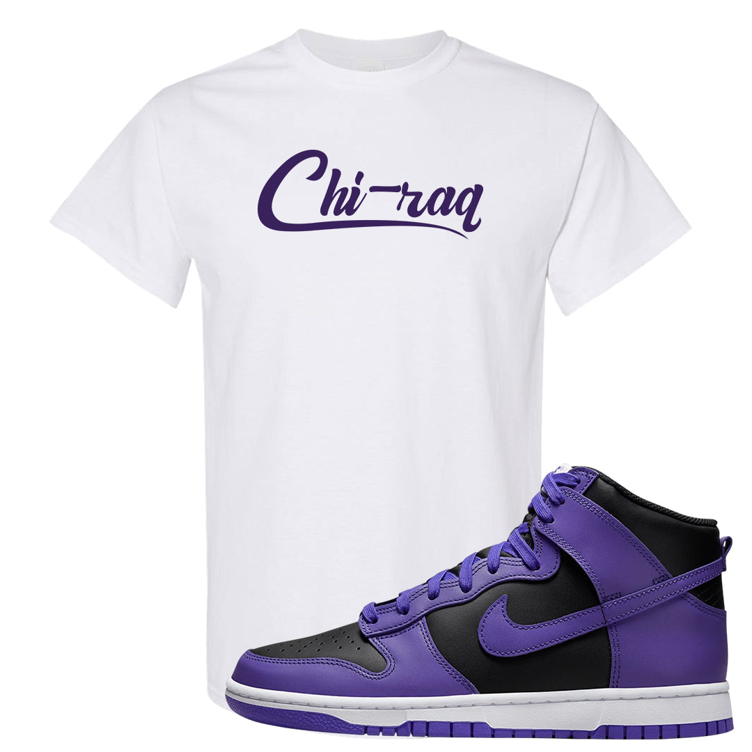 Psychic Purple High Dunks T Shirt | Chiraq, White