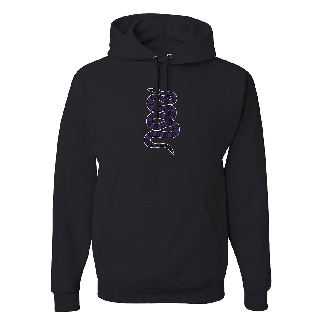 Psychic Purple High Dunks Hoodie | Coiled Snake, Black