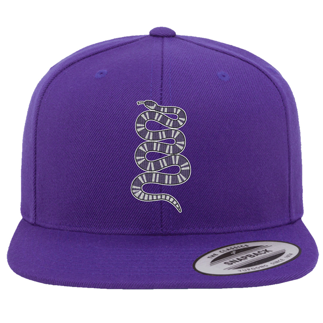 Psychic Purple High Dunks Snapback Hat | Coiled Snake, Purple