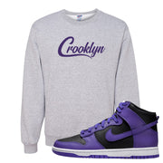 Psychic Purple High Dunks Crewneck Sweatshirt | Crooklyn, Ash