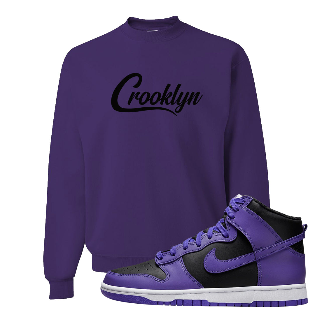Psychic Purple High Dunks Crewneck Sweatshirt | Crooklyn, Deep Purple