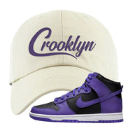 Psychic Purple High Dunks Dad Hat | Crooklyn, White