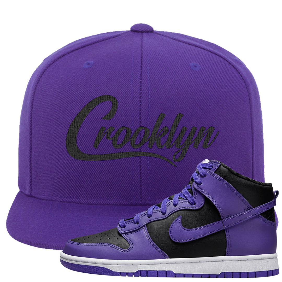 Psychic Purple High Dunks Snapback Hat | Crooklyn, Purple