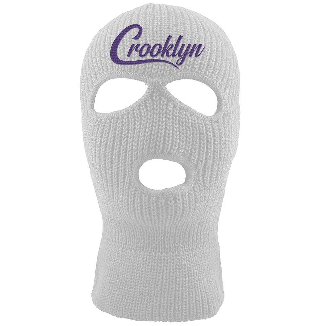 Psychic Purple High Dunks Ski Mask | Crooklyn, White