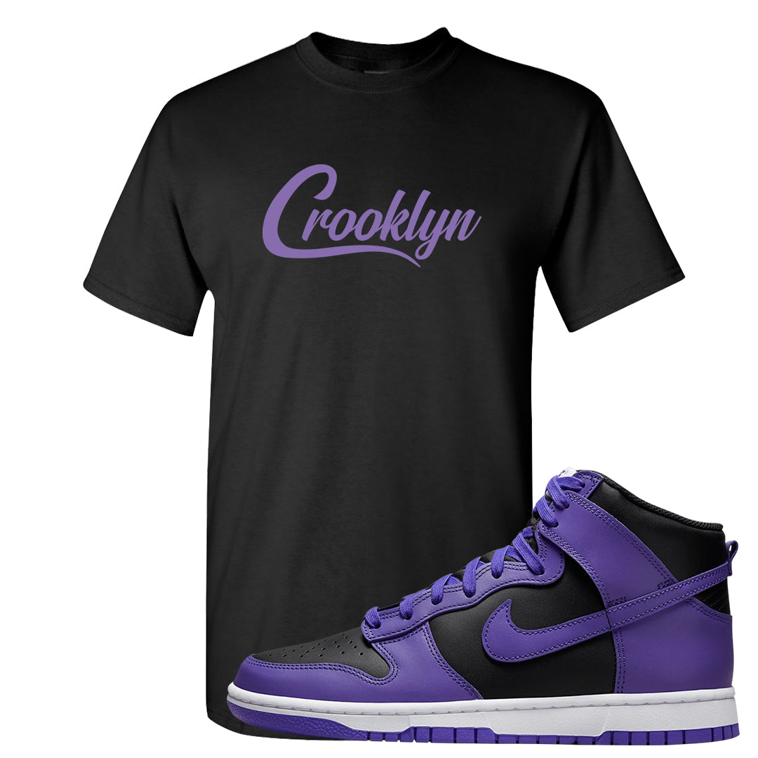 Psychic Purple High Dunks T Shirt | Crooklyn, Black