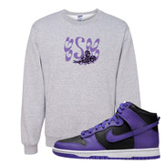 Psychic Purple High Dunks Crewneck Sweatshirt | Certified Sneakerhead, Ash