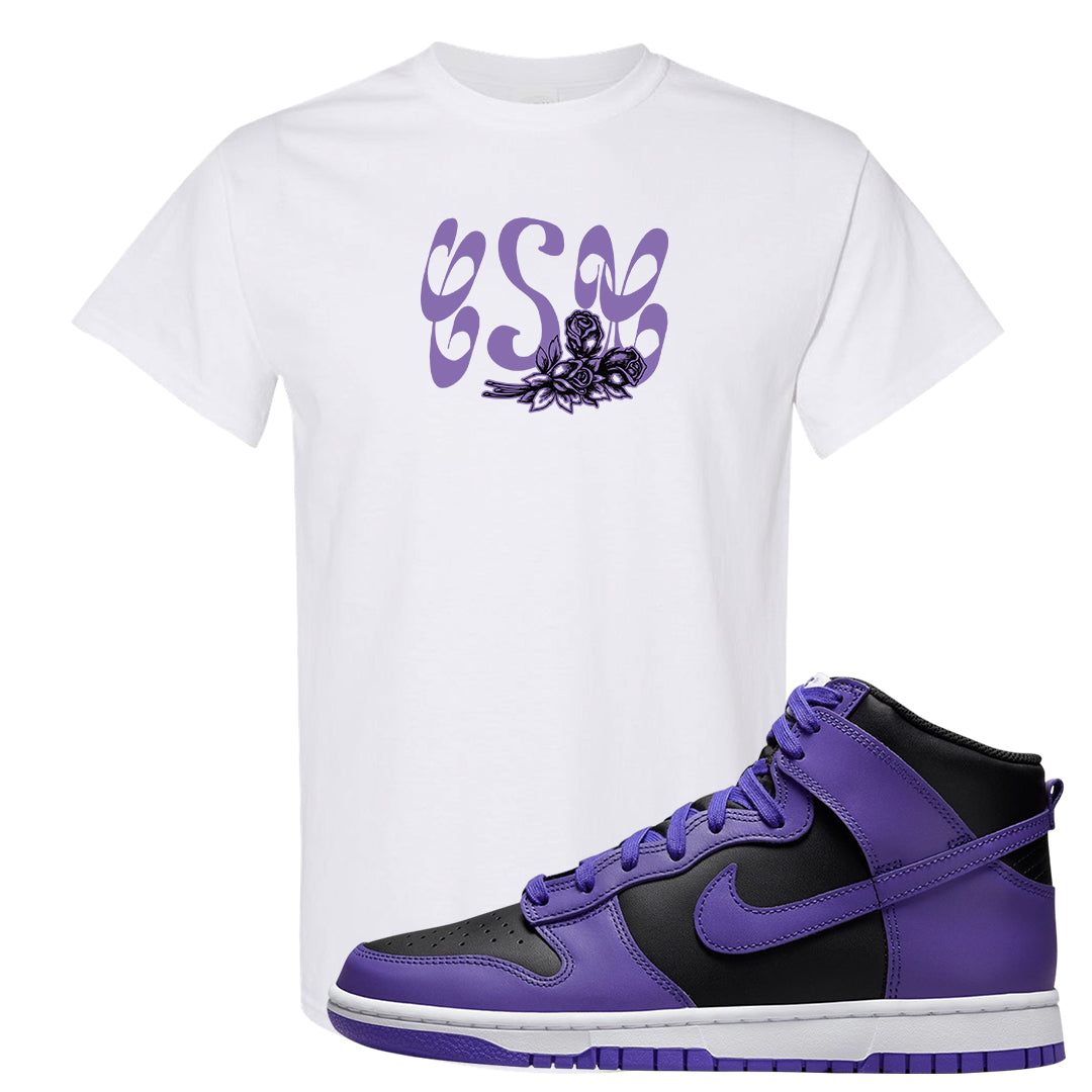 Psychic Purple High Dunks T Shirt | Certified Sneakerhead, White