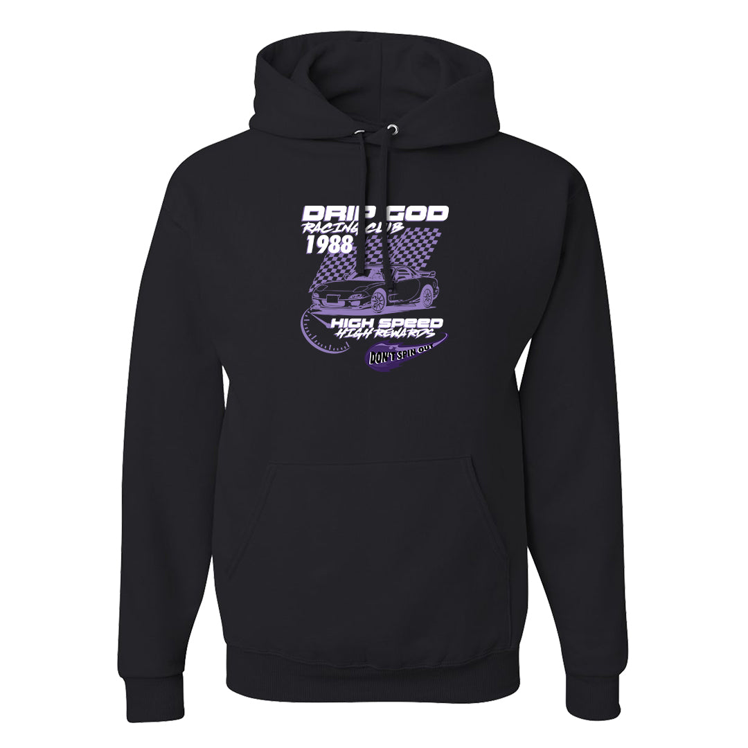 Psychic Purple High Dunks Hoodie | Drip God Racing Club, Black