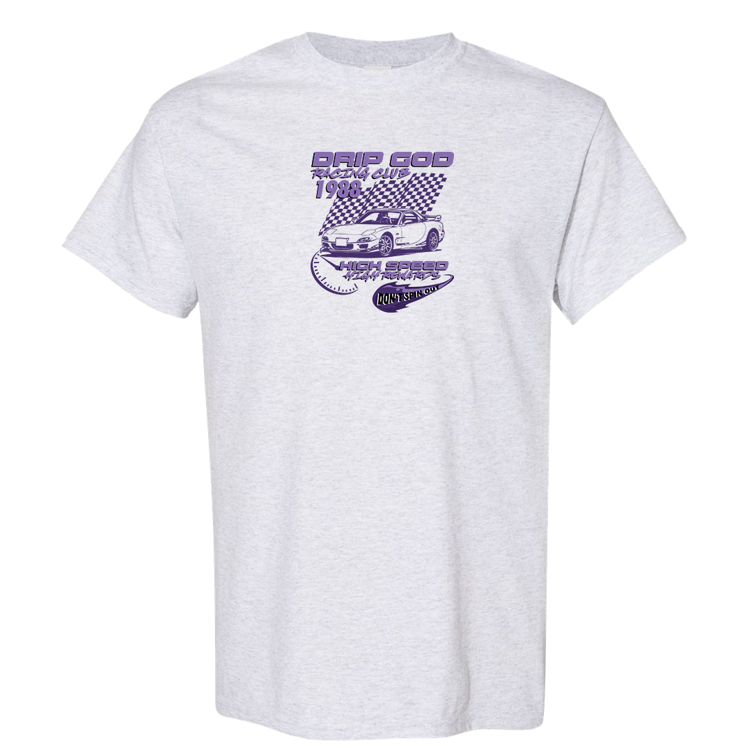 Psychic Purple High Dunks T Shirt | Drip God Racing Club, Ash