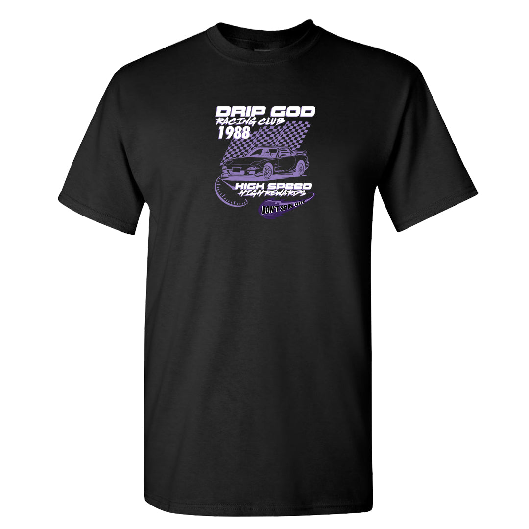 Psychic Purple High Dunks T Shirt | Drip God Racing Club, Black