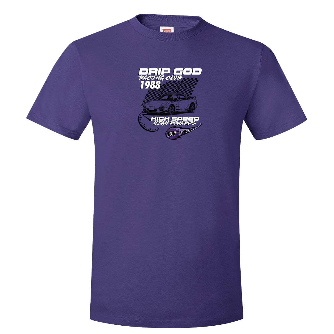 Psychic Purple High Dunks T Shirt | Drip God Racing Club, Purple