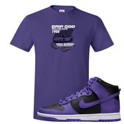 Psychic Purple High Dunks T Shirt | Drip God Racing Club, Purple