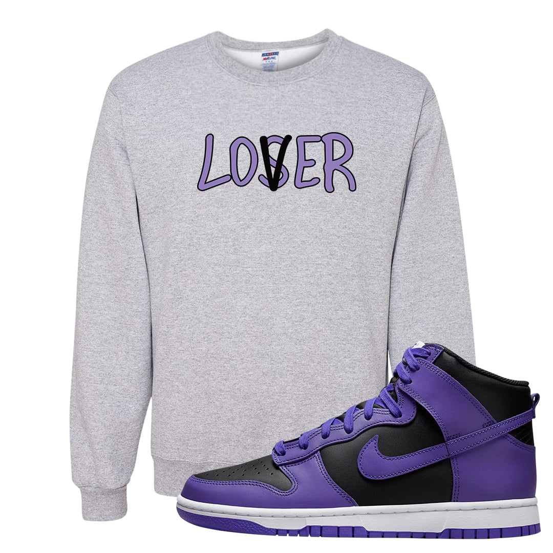 Psychic Purple High Dunks Crewneck Sweatshirt | Lover, Ash