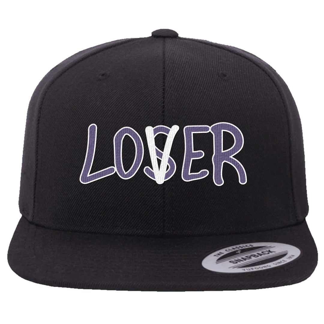 Psychic Purple High Dunks Snapback Hat | Lover, Black